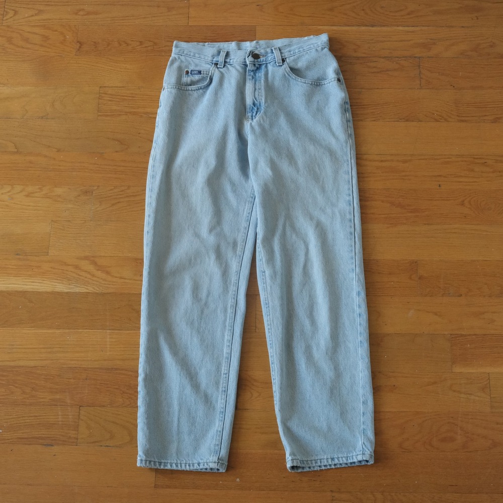 Lee Jeans Womens Light Wash High Waisted Straight Leg Vintage 90s 28 Denim Pants